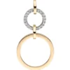 Anhänger 15,5x29,2mm Kreise aus 585 Gold Gelbgold mit 18 Diamanten 0,09 Ct