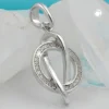 Anhänger 23x16mm Kreis in der Schlaufe mit vielen Zirkonia weiß 925 Silber
