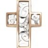 Anhänger 16,8x23,1mm Kreuz aus 585 Gold 6 Diamanten 0.033Ct Goldkreuz