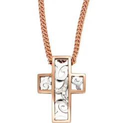 Anhänger 16,8x23,1mm Kreuz aus 585 Gold 6 Diamanten 0.033Ct Goldkreuz