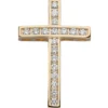 Anhänger 15,8x24,5mm Kreuz aus 585 Gold Gelbgold mit 18 Diamanten 0.38Ct