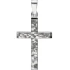 Anhänger 14x23,8mm Kreuz Kreuzchen 333 Gold Weißgold teilmatt teilgehämmert