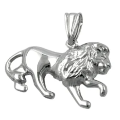 Anhänger 15x23mm Löwe aus echtem 925 Silber rhodiniert Silberanhänger Unisex