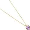 Anhänger 9x16mm mit Amethyst violett lila oval 333 Gold Gelbgold Damen