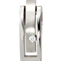 Anhänger 7,6x22,1mm mit Diamant 0.1Ct Brillant 950 Platin Platinanhänger