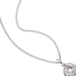 Anhänger 10x12,5mm mit Diamant 0.02Ct Knoten Form glänzend 585 Gold Weißgold