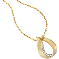 Anhänger 13,8x18,9mm mit 10 Diamanten 0.066Ct Brillanten 585 Gold Gelbgold
