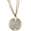 Anhänger 14x19,6mm mit 91 Diamanten 0.28Ct Brillanten 585 Gold Weißgold