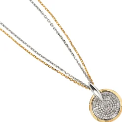 Anhänger 14x19,6mm mit 91 Diamanten 0.28Ct Brillanten 585 Gold Weißgold