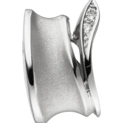 Anhänger 13,1x19,8mm mit 3 Diamanten 0.035Ct W/SI Brillanten 585 Gold Weißgold