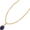 Anhänger 7,9x12,5mm mit Lapis-Lazuli blau dunkelblau oval 585 Gold Gelbgold