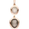 Anhänger 9,7x25,6mm mit Mondsteinen 585 Gold Rotgold Mondsteinanhänger Damen