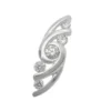 Anhänger 22x7mm mit 5 Zirkonia 925 Silber Kettenanhänger Silberanhänger Damen