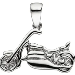 Anhänger 18,9x13,1mm Motorrad aus 925 Silber glänzend rhodiniert Kinder