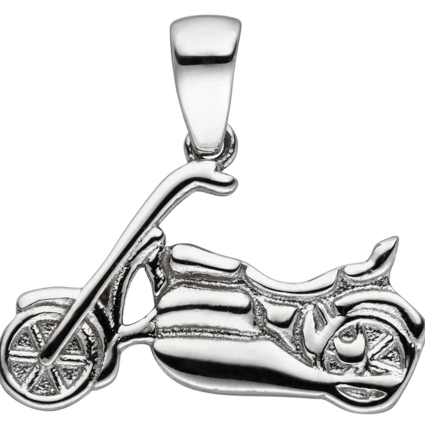 Anhänger 18,9x13,1mm Motorrad aus 925 Silber glänzend rhodiniert Kinder