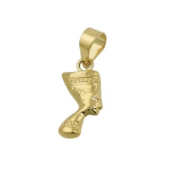 Anhänger 11x6mm Nofretete - ägyptische Königin glänzend 375 Gold Gelbgold