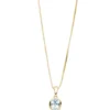 Anhänger 7,8x11,6mm ovaler Blautopas Topas facett hellblau 333 Gold Gelbgold