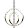 Anhänger 20,2x31,2mm Oval im Kreis Zirkonia 925 Silber Gelbgold vergoldet