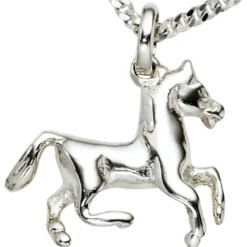Anhänger 18x16mm Pferd aus echtem 925 Silber Kinder Silberanhänger