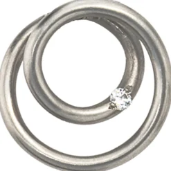 Anhänger 14,7x14,3mm runde Spirale mit Diamant 0.025Ct Brillant 950 Platin