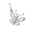 Anhänger 14x13mm Schmetterling aus 925 Silber mit pink Zirkonia Damen
