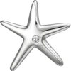 Anhänger 15,7x15mm Seestern aus 925 Silber mit Zirkonia rhodiniert glänzend