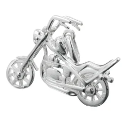 Anhänger 25x18mm - Shopper Motorrad aus 925 Silber Silberanhänger Unisex Herren