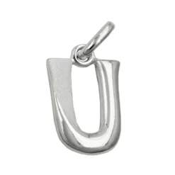 Anhänger 15x9mm Silberanhänger Buchstabe U aus echtem 925 Silber Unisex