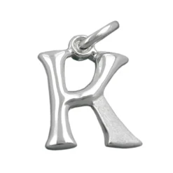 Anhänger 15x11mm Silberanhänger Buchstabe K aus echtem 925 Silber Unisex