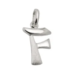 Anhänger 15x11mm Silberanhänger Buchstabe F aus echtem 925 Silber Unisex