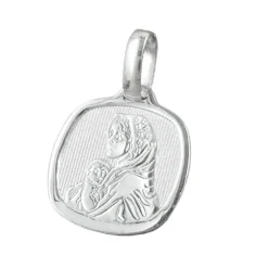 Anhänger 16x15mm Silberanhänger Maria mit Jesuskind klein 925 Silber Unisex