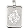 Anhänger 12x16,3mm Sternzeichen Fische aus 925 Silber teilmattiert Horoskop