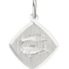 Anhänger 13x14,9mm Sternzeichen Fische aus 925 Silber Rhombus rhodiniert