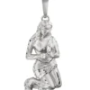 Anhänger 19,3x43,4mm Sternzeichen Jungfrau aus 925 Silber rhodiniert teilmatt