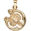 Anhänger 15,3x18mm Sternzeichen Krebs 375 Gold Gelbgold teilmattiert Horoskop