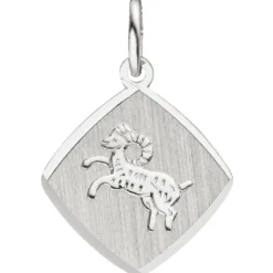 Anhänger 13x14,9mm Sternzeichen Widder aus 925 Silber Rhombus rhodiniert