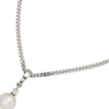 Anhänger 6,6x17,4mm Süßwasser Zuchtperle weiß & Diamant 0.04Ct W/P1 585 Weißgold