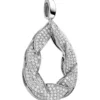 Anhänger 19,5x33,9mm Tropfen mit 175 Diamanten 0,65 Ct TW/VSI 585 Gold Weißgold