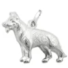 Anhänger 14x20x4mm Kettenanhänger Schäferhund 925 Silber Unisex Silberanhänger