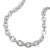 Ankerkette Collier Kette Halskette, diamantiert echtes 925 Silber 50cm