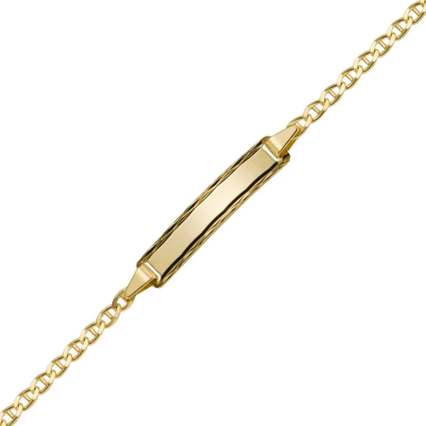 Armband Armkette Armschmuck, 585 Gelbgold, 16cm, Identbändchen, Kinder
