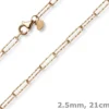 Armband Armkette Weit-Ankerkette aus 585 Gold Rotgold strukturiert 21cm