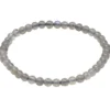 Armband Armschmuck aus Edelstein Labradorit grau Ø4mm endlos dehnbar 18,5cm