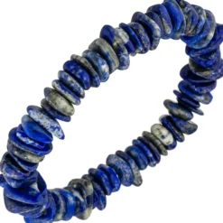 Armband Armschmuck aus Lapislazuli blau Edelsteinarmband elastisch endlos 19cm