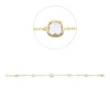 Armband aus 750 Gelbgold 5 Amethyste 2,04ct grün 4 Brillanten 0,06ct TW-SI