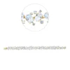 Armband aus 750 Gelbgold 68 Aquamarine 20,1ct blau 6 Brillanten 0,34ct TW-SI
