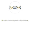 Armband aus 750 Gelbgold 19 Aquamarine 8,7ct blau 19 Brillanten 0,21ct TW-SI