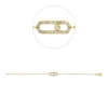Armband aus 750 Gelbgold 1 Brillant 0,02ct TW-PI 26 Diamanten 0,12ct W-SI