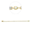 Armband aus 585 Gelbgold 20 Diamanten 6,3ct TW-VSI/SI B:4,8mm L:17,8cm 4er-Krappe