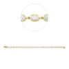 Armband aus 750 Gelbgold 20 Diamanten Oval-Schliff 6,33ct F-VSI/SI L:18cm